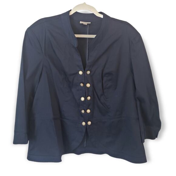 Roz & Ali for Dress Barn Women's Navy Blue Military Style Jacket Plus Size 2XL - Picture 1 of 7